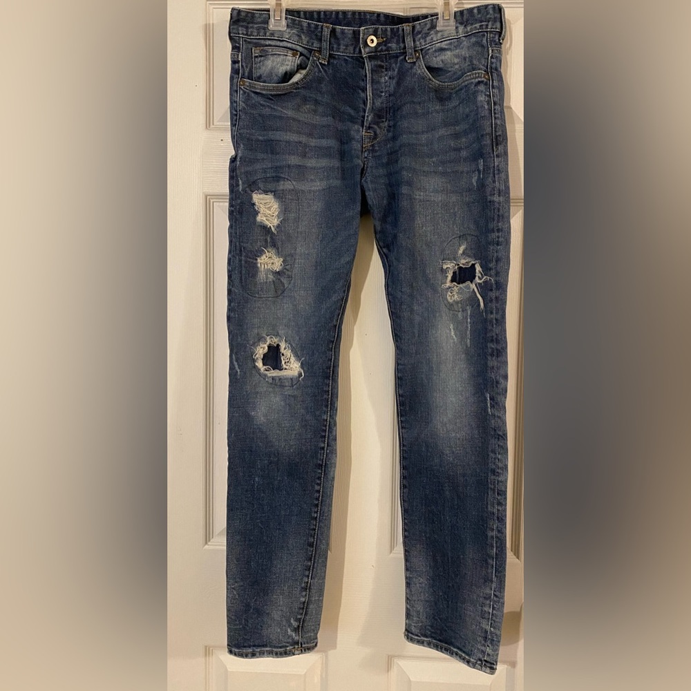 H&M & Denim Slim Low Waist Button Fly Jeans 34X32